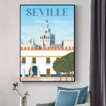 Sevilla Cestovní Umělecké Plátno, Tisk Plakátů A Domácí Dekor Obraz Bez Rámu