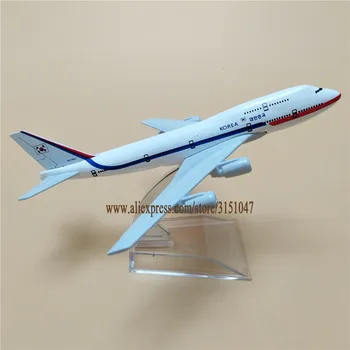 NOVÉ Letecké Korea Airlines Boeing 747 B747 Airways Letadlo Model Slitiny, Kovový Model Letadla Odlitek Letadla 16cm Dárek