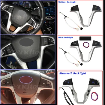 Dálkové Ovládání na Volantu Pro Hyundai VERNA SOLARIS Multi-Funkce Hlasitost Hudby Bluetooth Připojení Audio Spínače, Tlačítka