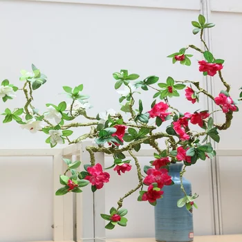 Umělé rhododendron umělá květina Falešné květinové dekorace Pěna pobočka měkký tvar azalea rhododendra
