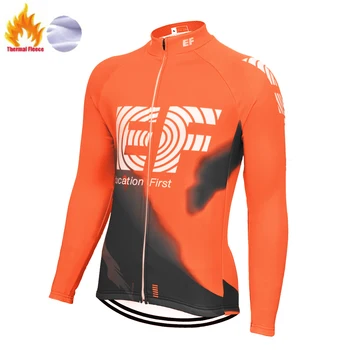 2019 EF Zimní camisa de ciclismo nové maillot ciclismo hombre invierno Dlouhý Rukáv jersey na Koni Jersey v Teple