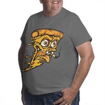 2021 Kvalitní Bavlněné Tričko Tee Tréninkové Tričko pro Muže Oblečení Topy Anime Tričko Nadrozměrné Tričko Crazy Pizza Tisk O-Krk