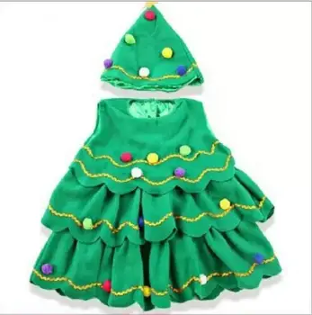 Děti Vánoční Kostýmy Zelený Strom Kostým Pro Děti Dítě Dívky Rok Party Cosplay Oblečení Halloween Šaty