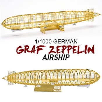 1/1000 německá Vzducholoď Graf Zeppelin Mosaz PE Detail Model DIY Puzzle 3D Trojrozměrný Montáž Kovové Konstrukce Model Hračka