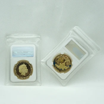 Queen Elizabeth 90. Narozenin Pamětní zlaté Kanada Maple Leaf Mince Domácí Dekoraci PCCB Těsnění Box