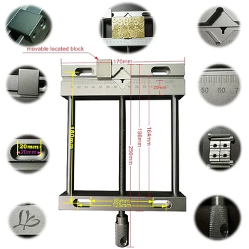 Gravírování CNC stroj paralelní čelisti vice precizní ploché kleště speciální pro značky vyřezávané a vyprázdnění úleva