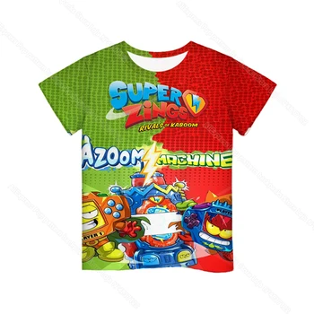 V létě Děti 3D Tisk Super Lavera T-shirt Děti Superzings Série 6 T Shirt Boys Dívky Anime Karikatura Tee Tops Batole Tričko