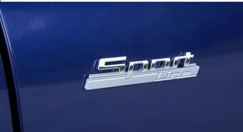 2pcsxABS Plast Sport Line Sportline Boční Auto Samolepka Znak Odznak Embleme Emblema Logo