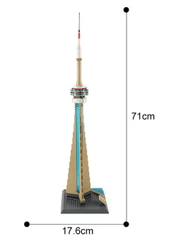 Wange Bloky Architektury Sérii Toronta, CN Tower Model Vzdělávací Cihly Hračky Pro Děti, Legrační Kluk Dárky 4215