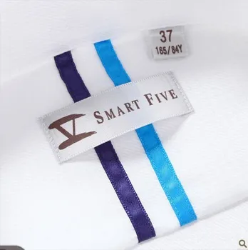 Smart pěti Bílých Mužů Košile 2019 Nové Značky-Oblečení Dlouhý Rukáv Bavlna Camisa Masculina Bílá Slim Fit Košile Muži SFL4K07B