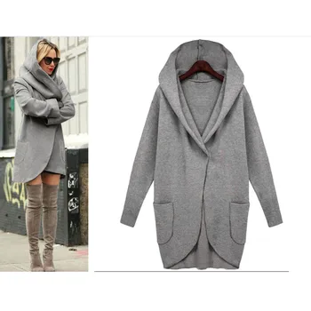 2020 dámské podzimní a zimní Plná barva dlouhý rukáv módní vlněné kabát s kapsami temperament em*
