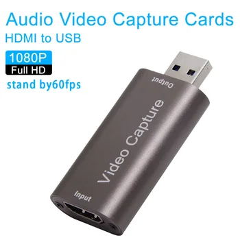 Video Capture Card 1080P HDMI-kompatibilní s USB 3.0 Video Capture Kartu Záznam Box pro Hru DVD Videokamery Streaming Vysílání