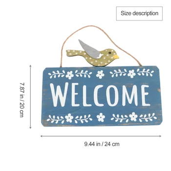 1ks Vítejte Závěsné Desky Pták Design, Kreativní Zeď Doorplate Podepsat Dveře Visí Tag pro Bar, Hotel, Restaurace