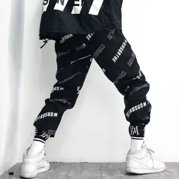 Cool Módní Blok Patchwork Harajuku Běžců Muži, Hip Hop Harém Kalhoty Mužské Ležérní Streetwear Swag Track Kalhoty Pánské Tepláky
