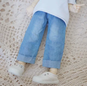 BJD Doll oblečení se vztahují na 1-6 velikost umýt vodou matné korálky džíny panenky příslušenství