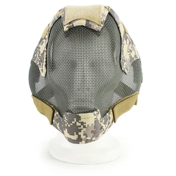 Venkovní Airsoft Maska Celoobličejová Maska Vojenské Válečné Hry Steel Mesh Paintbal Hlavy Ochrannou Masku Taktické Plné Krytí Masky