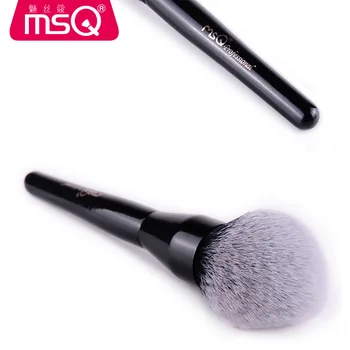 MSQ Nové 1KS Módní Dřevěné Nadace Prášek Tvářenka Kosmetické Make-up Štětce, Syntetické Vlasy, Černé Make-Up Štětce Pincel Maquiagem