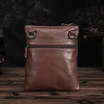Kvalitní Kožené Mužské Design Rameno Messenger bag módní Ležérní Cross-body Bag 9