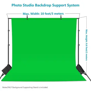 Neewer 6.5x10 metrů/2x3 metry Pozadí Stojí Podpora Kit pro Portrétní,produktovou Fotografii a Natáčení Videa