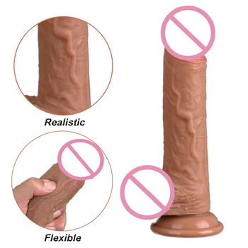 Velký Faloimitator Realistické Dildo Vibrátor Sex Hračky Pro Dospělé Ženy, Připínák Falus pro Páry přísavkou Penis Silný Phalos