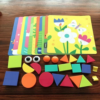 Dětské vzdělávací hračky Mozaika Kreativní Geometrie 3D Puzzle, Hračky dárek Pro dítě, Děti, zábavné hračky doprava z ruska