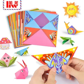 Děti Origami Papír-cut Školky, Ruční práce Materiály, Děti, Puzzle, Kreativní DIY Barevné Origami Hračky od 3 Let