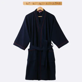 Pánské Kimono Župan Bavlněné Župany Plus Velikost Lehký Dlouhý Župan Pro Muže Absorpce Po Sprše Župan Sleepwear