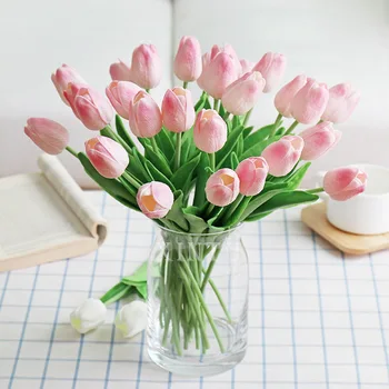 Pu Mini tulip simulace květina svatební domů falešné květina fotografie, rekvizity, dekorace držadlo květina