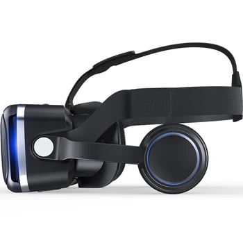 VR Shinecon 6.0 Helmice, 360 ° Stereo 3D Virtuální Reality Brýle, Krabice, Sluchátka Helma pro 4.7-6.0 palcový Smartphone pro Android