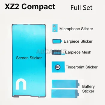 Aocarmo 10Sets Kompletní Sadu Lepidlo Pro Sony Xperia XZ2 Kompaktní Mini XZ2C H8324 LCD Displej Baterie Nálepka Ucho Reproduktor Ok