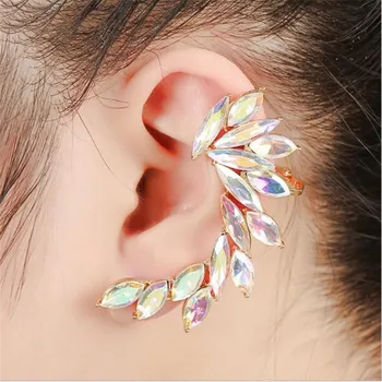 1ks nové módní piercing crystal stud náušnice pro ženy módní levé ucho klip ženské módní šperky dárky velkoobchod ucho stud