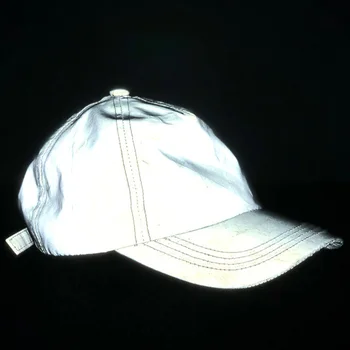 Reflexní Čepice Hip Hop Vybaveny Cap Zářící Nastavitelný Ženy Klobouky Noční Klub Hat Baseball Cap Špičatá Čepice Snap Zpět Cap Hat