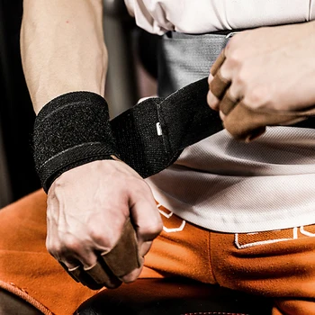 Leather vzpírání Rukavice s Zápěstí Zábaly Rukojeti pro Palm Ochranu Crossfit Vzpírání, Powerlifting Fitness Rukavice