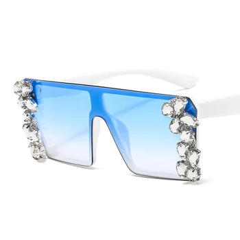 Nové vintage fashion square Gradient sluneční brýle, ženy, muži 2020 luxusní značky značkové sluneční brýle retro brýle S kamínky
