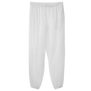 Pánské polo-transparentní kalhoty dlouhé volné plážové kalhoty se stahovací šňůrkou a kapsy léto volný čas sportovní kalhoty plavky M-XXL