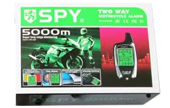2020 SPY 2 cestný Motocyklový Alarm s Dálkovým Startu Motoru Startér Mikrovlnná trouba Snímače Barevné LCD Pager Zobrazení