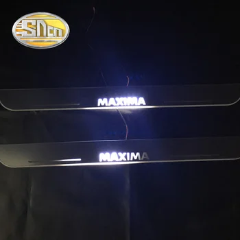 SNCN 4KS Auto LED Dveře, Parapet Pro Nissan Maxima 2016 2017 2018 Ultra-tenké Akrylové Dynamické LED Vítejte Světlo Šoupat Deska Pedálu