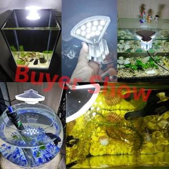 Akvarijní Led Osvětlení Shine Bright Fish Tank Světla Pěstování Rostlin Osvětlení Clip-on Lampy 110-220V EU Plug Akvarijní Dekorace Lam
