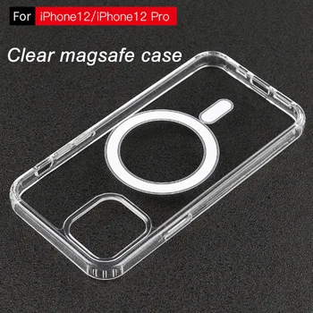 Původní Vymazat Telefon Případ Pro iPhone 12 Pro Max 12 Mini tenké Pouzdro Bezdrátové Nabíjení Luxusní Průhledný Silikonový kryt
