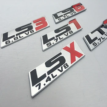 1 KS 3D kovové LT1 LS1, LS3 LS6 LT9 LSX 5.7 L 6.8 L 7,4 L V8 odznak Straně znak zadní Posunutí dekorace auto samolepky na Auto Styling