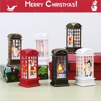 Vánoční Dekorace Světla 2021 Nový Rok Dárek pro Dítě, Strana, Ložnice, Stolní Lampa Bronzová Santa Claus/Sněhulák/Los