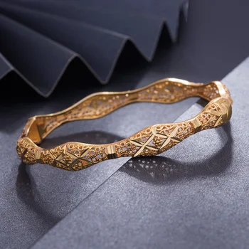 1ks/hodně Kvalitní Dubai Gold Barevné Náramky Pro Ženy Vlna Vintage Nevěsta Svatební Náramek Náramky Afrika Arabské Šperky