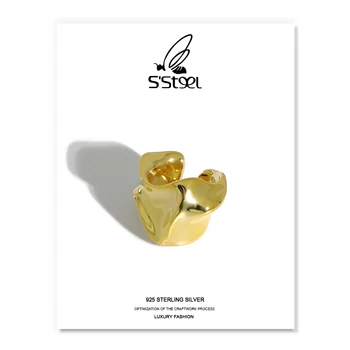 S'STEEL Geometrické Náušnice Pro Ženy 925 Sterling Silver Clip Náušnice Designer Minimalistické Zlaté Náušnice Pendientes Plata na Šperky