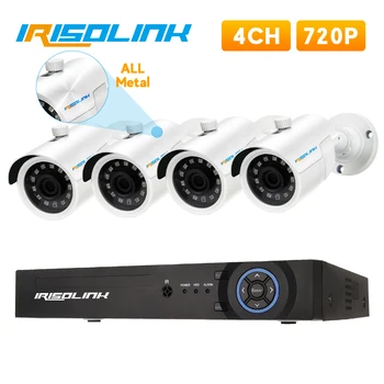 Irisolink 4CH kamerový Systém 1080N DVR Bezpečnostní kamerový Systém 4ks 720P Nightvision IP67 Vodotěsné Kamery Cctv Kit