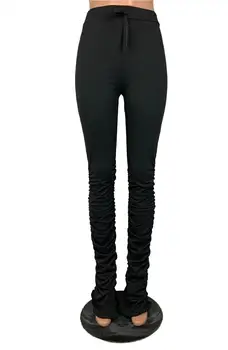 2020 Tepláky Ženy Flare Kalhoty Dámské Skládaný Běžců Skládaný Vysokým Pasem Kalhoty, Spodní Kalhoty Ženské Sexy Kalhoty