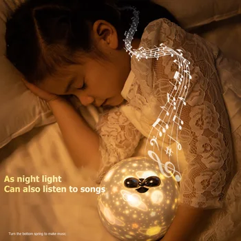 6 Vzory Rotující Lampa Projektoru USB Dobíjecí Stmívatelné LED BedroomNight Světlo, Děti, Dítě Dárek