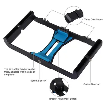 PULUZ Smartphone Video Rig Kit Filmařské Nahrávání Rukojeť Stabilizátor Grip Držák Pro iPhone Telefon Fotografie, Video Rig Kit