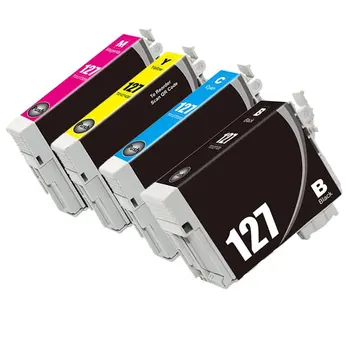 4 Pack 127 Inkoustová Kazeta Kompatibilní S Epson Stylus NX625 NX530 WorkForce 633 630 635 840 645 WF-7010 WF-7510 WF-7520