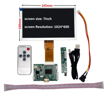 7 palců 1024*600 HD LCD Displej s Vysokým Rozlišením Monitor Driver Control Board HDMI Pro Android, Windows Raspberry Pi
