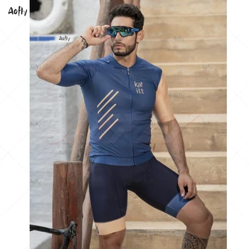 Nový styl Pár modelů Kafitt Pro Tým Mužů Cyklistické Dresy Krátký Rukáv Kole Košile MTB Cyklistické Oblečení Ropa Maillot Ciclismo